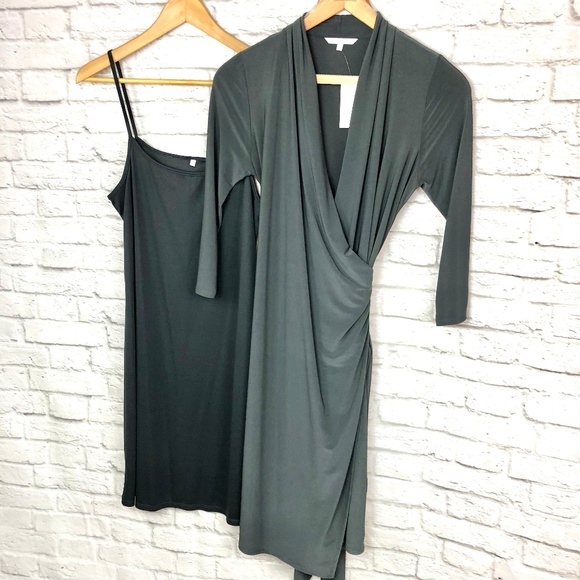 NWT Cassis Grey Crisscross Dress Size Small - Picture 1 of 7